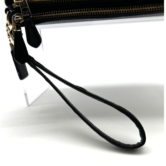 Coach Double Zip Wallet In Signature Canvas, Wristlet - Picture 8 of 13